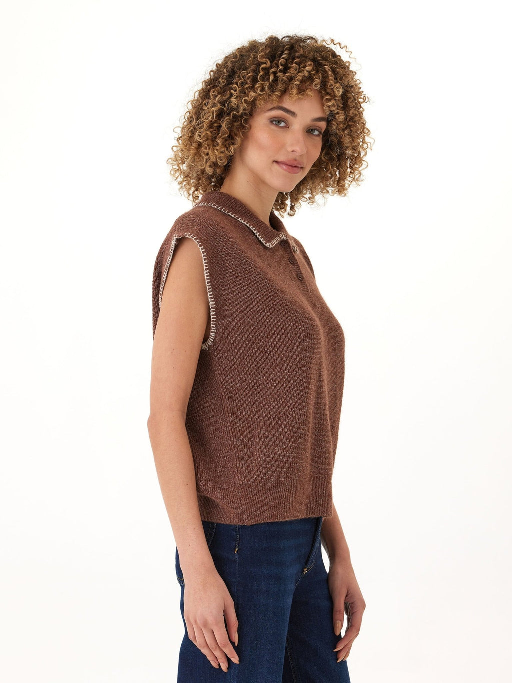 Julieta Cozy Solid Knit Sweater Polo - Paranoid Ranch