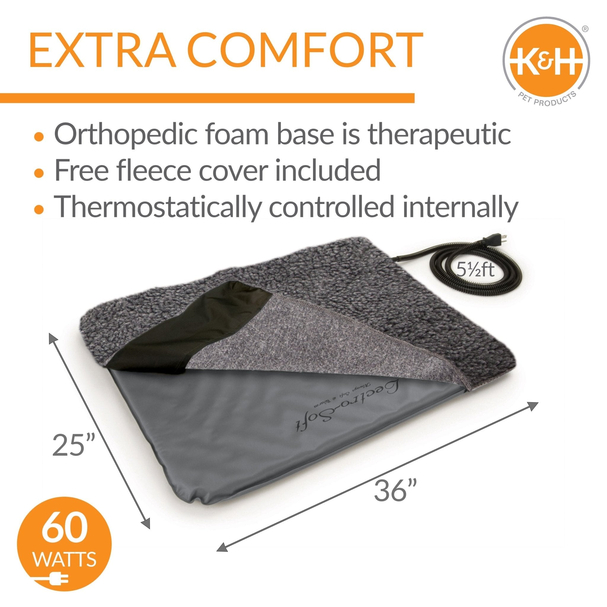 K&H Lectro-Soft Indoor/Outdoor Heated Pet Bed - Paranoid Ranch