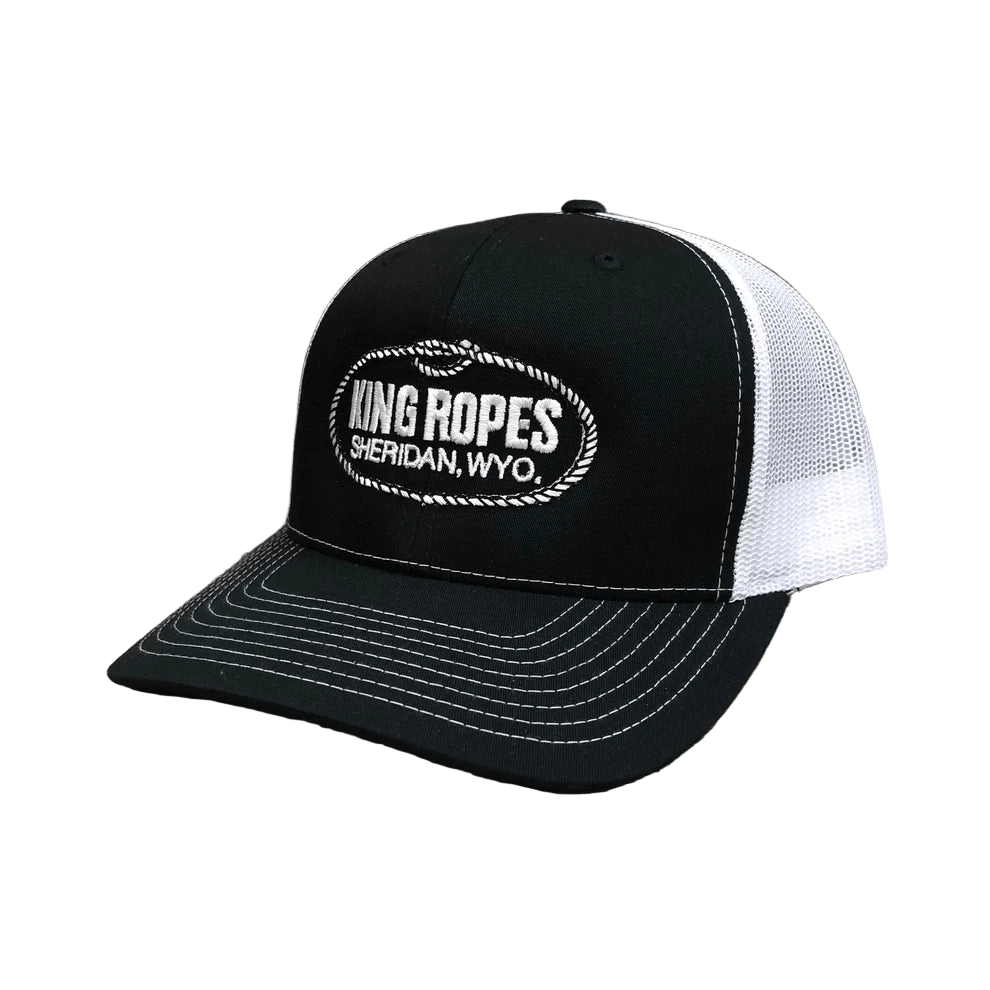 King Ropes Original Trucker Hat - Black/White - Paranoid Ranch