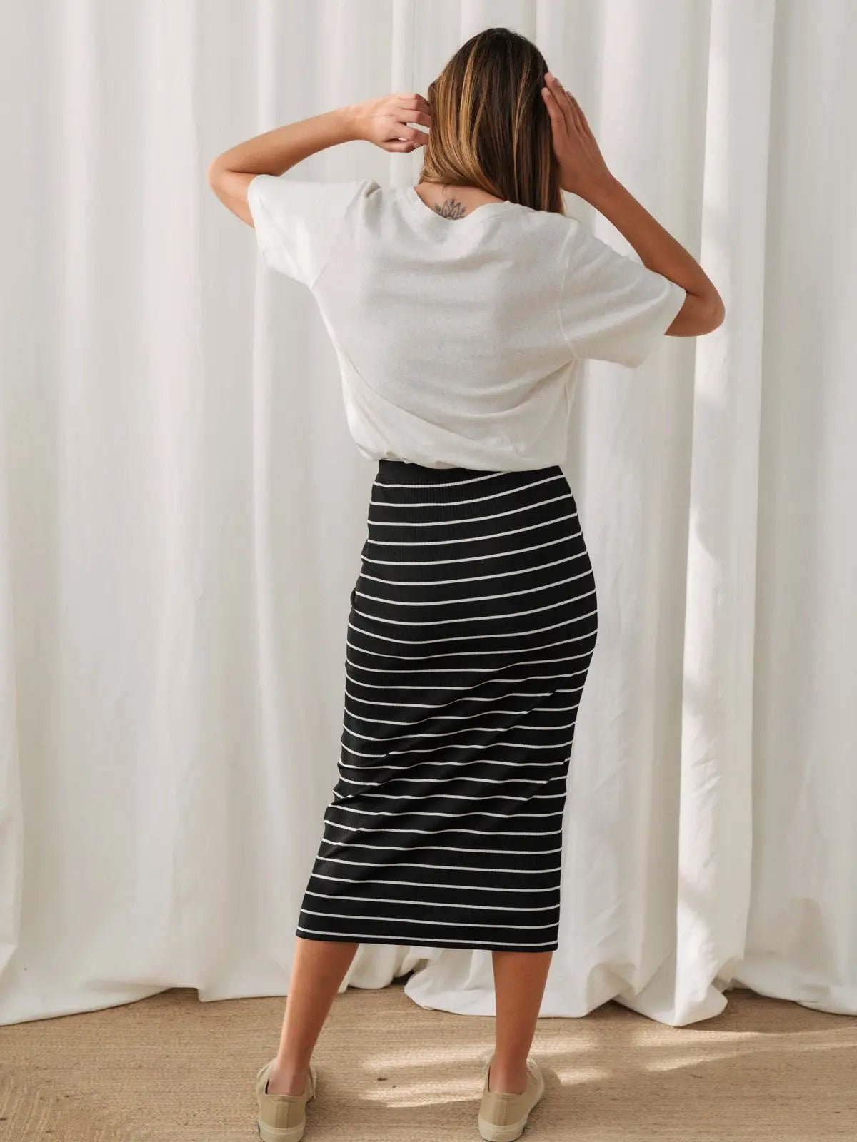 Kirjais Skirt - Navy Stripes - Paranoid Ranch