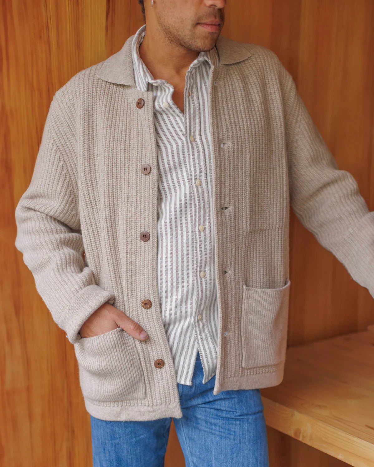 Knit Kite Jacket - Bone - Paranoid Ranch