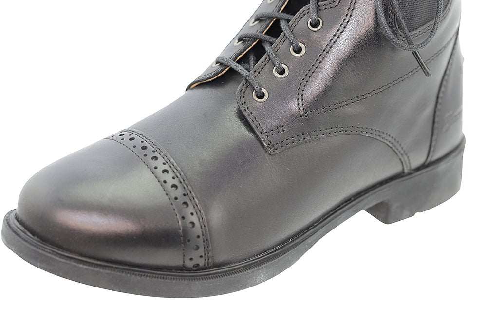 Lace - Up Synthetic Leather Paddock Boots - Paranoid Ranch