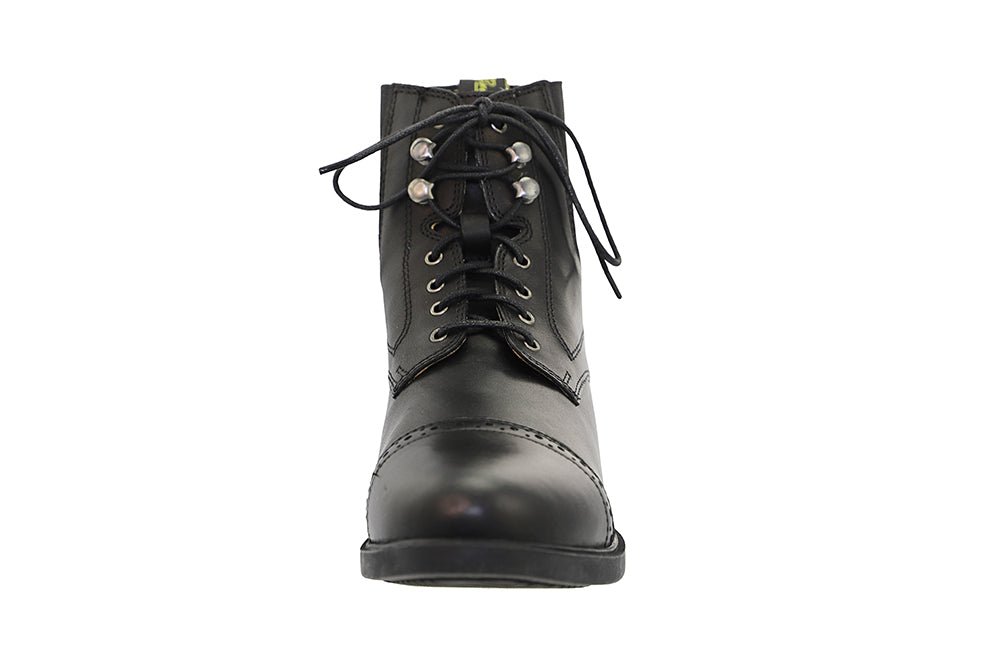 Lace - Up Synthetic Leather Paddock Boots - Paranoid Ranch