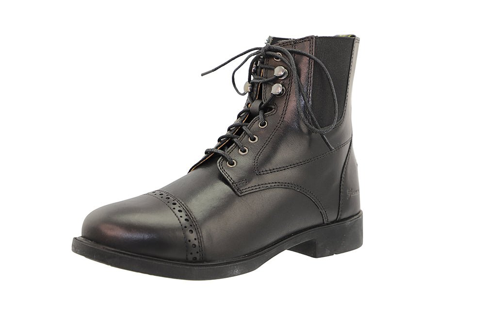Lace - Up Synthetic Leather Paddock Boots - Paranoid Ranch