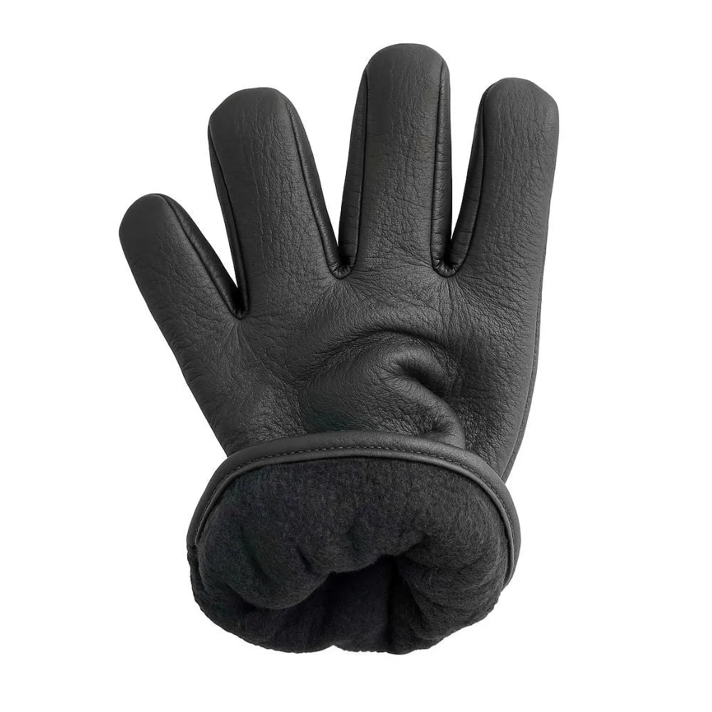 Legendary Deerskin Fleece Lined Short Wrist Gloves - Paranoid Ranch