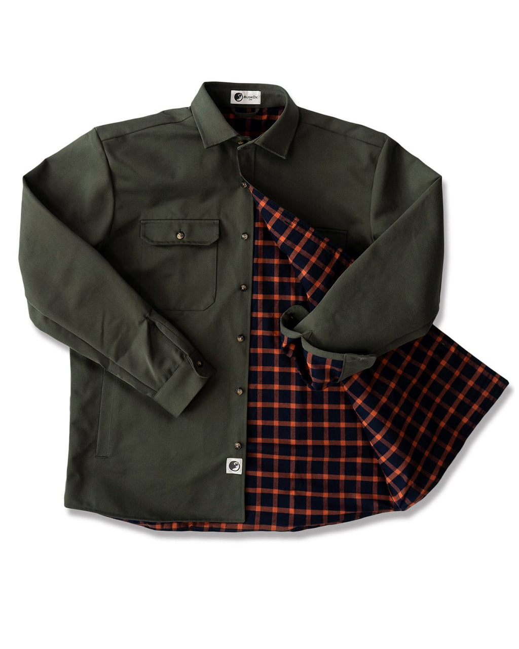 Lined Yukon Flannel Shirt Jacket, Olive - Paranoid Ranch