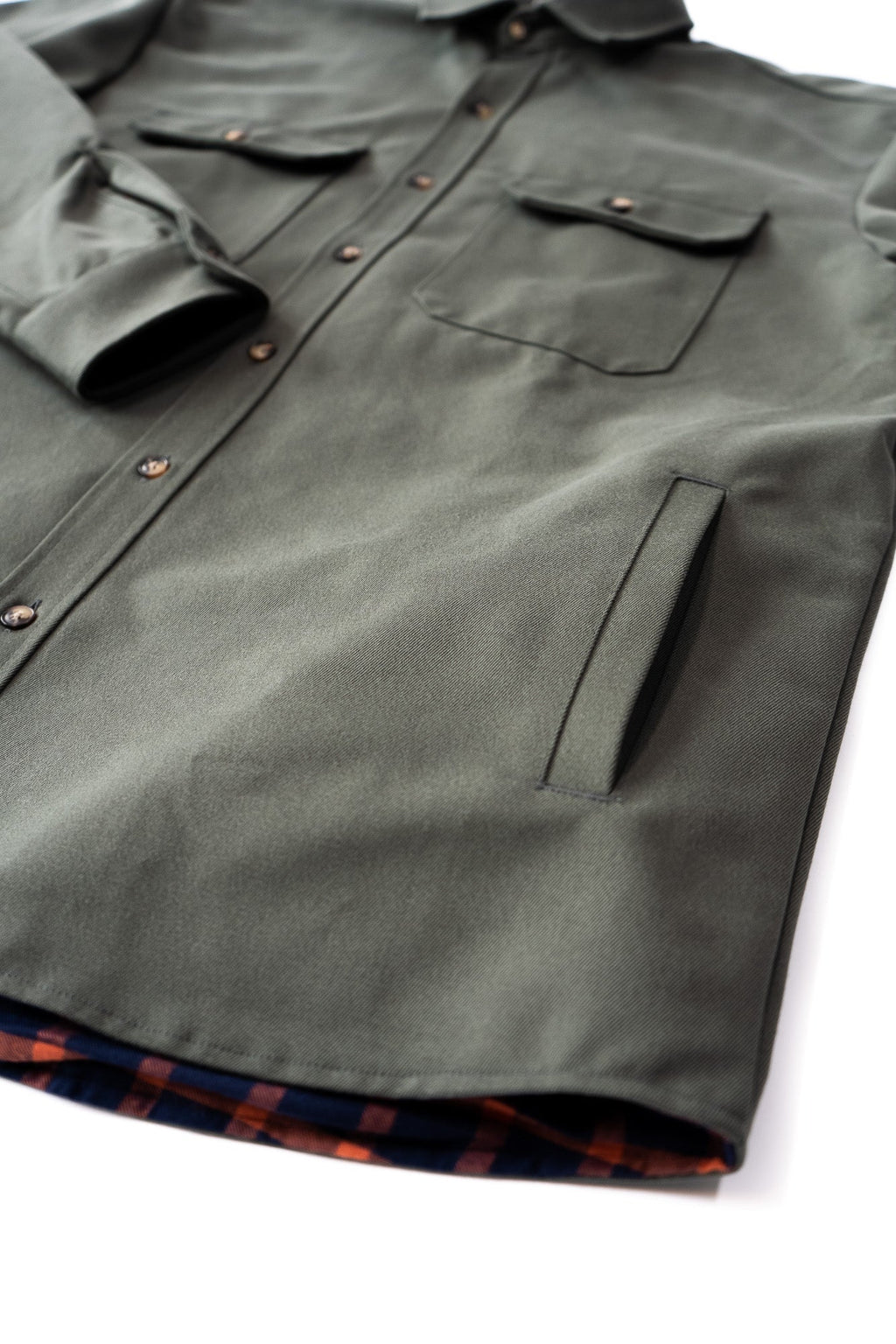 Lined Yukon Flannel Shirt Jacket, Olive - Paranoid Ranch