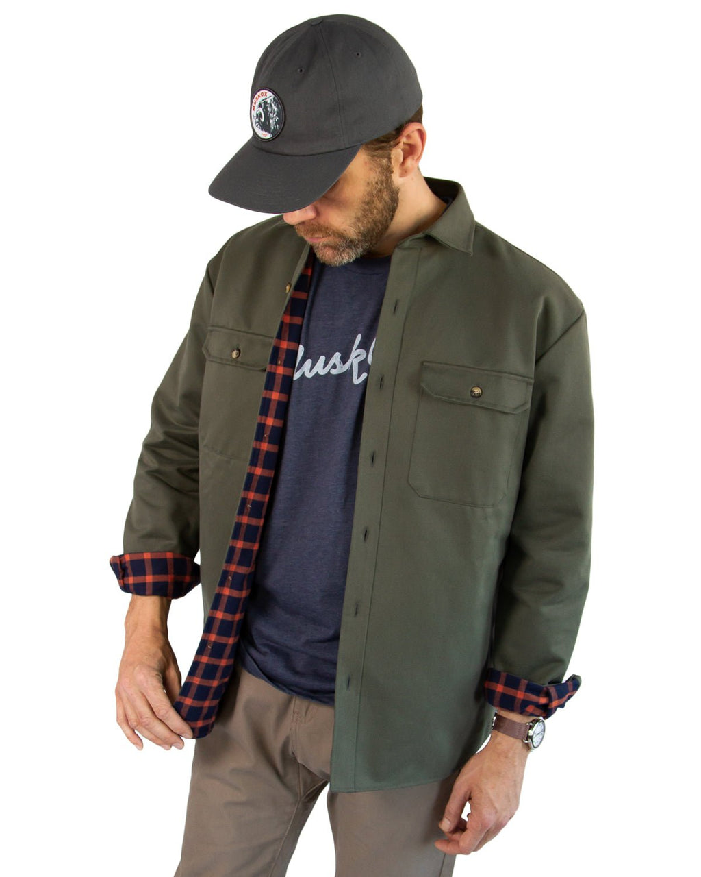 Lined Yukon Flannel Shirt Jacket, Olive - Paranoid Ranch
