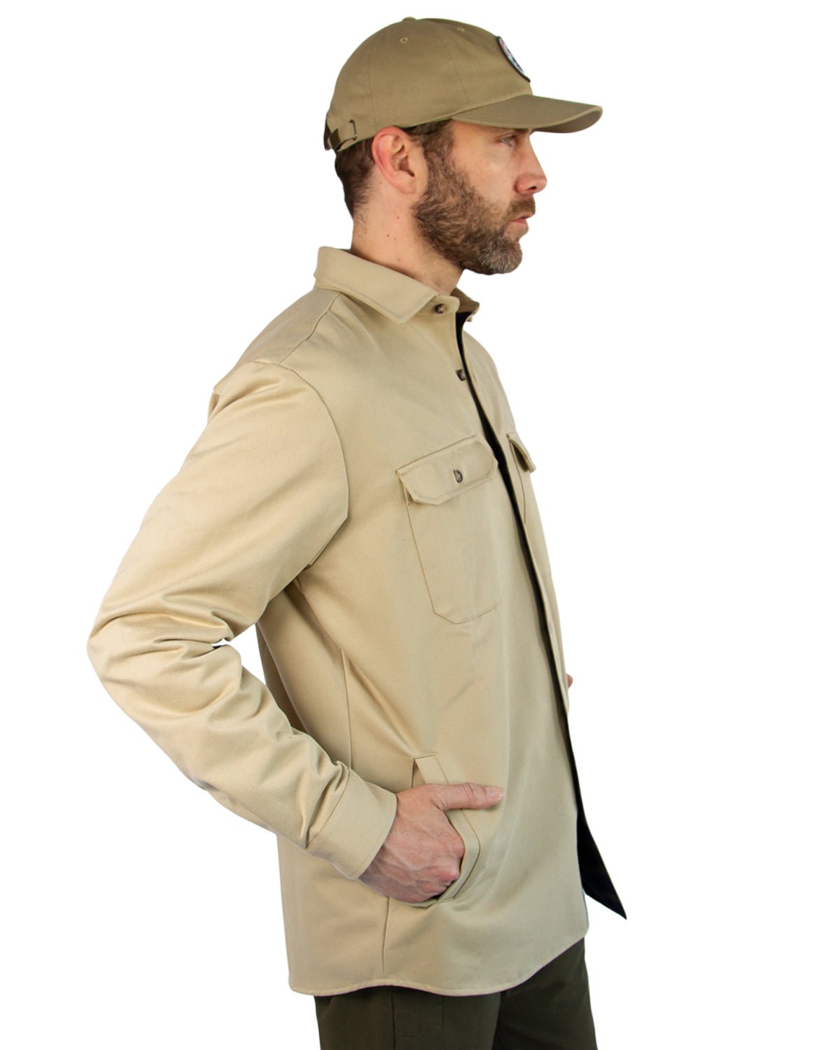 Lined Yukon Flannel Shirt Jacket, Tan - Paranoid Ranch