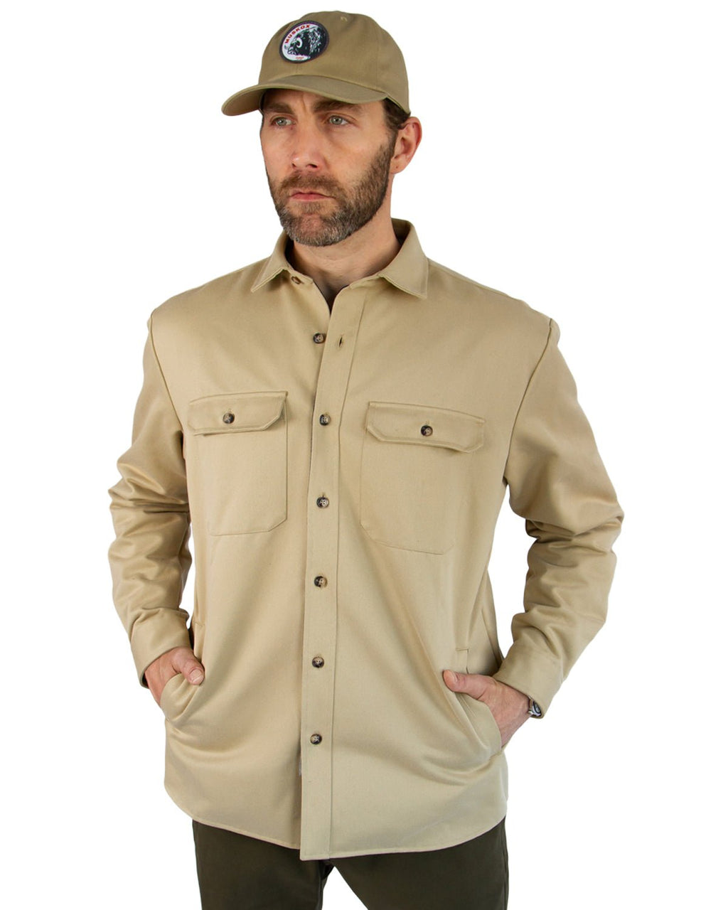 Lined Yukon Flannel Shirt Jacket, Tan - Paranoid Ranch
