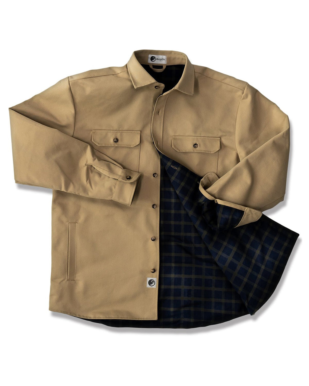 Lined Yukon Flannel Shirt Jacket, Tan - Paranoid Ranch