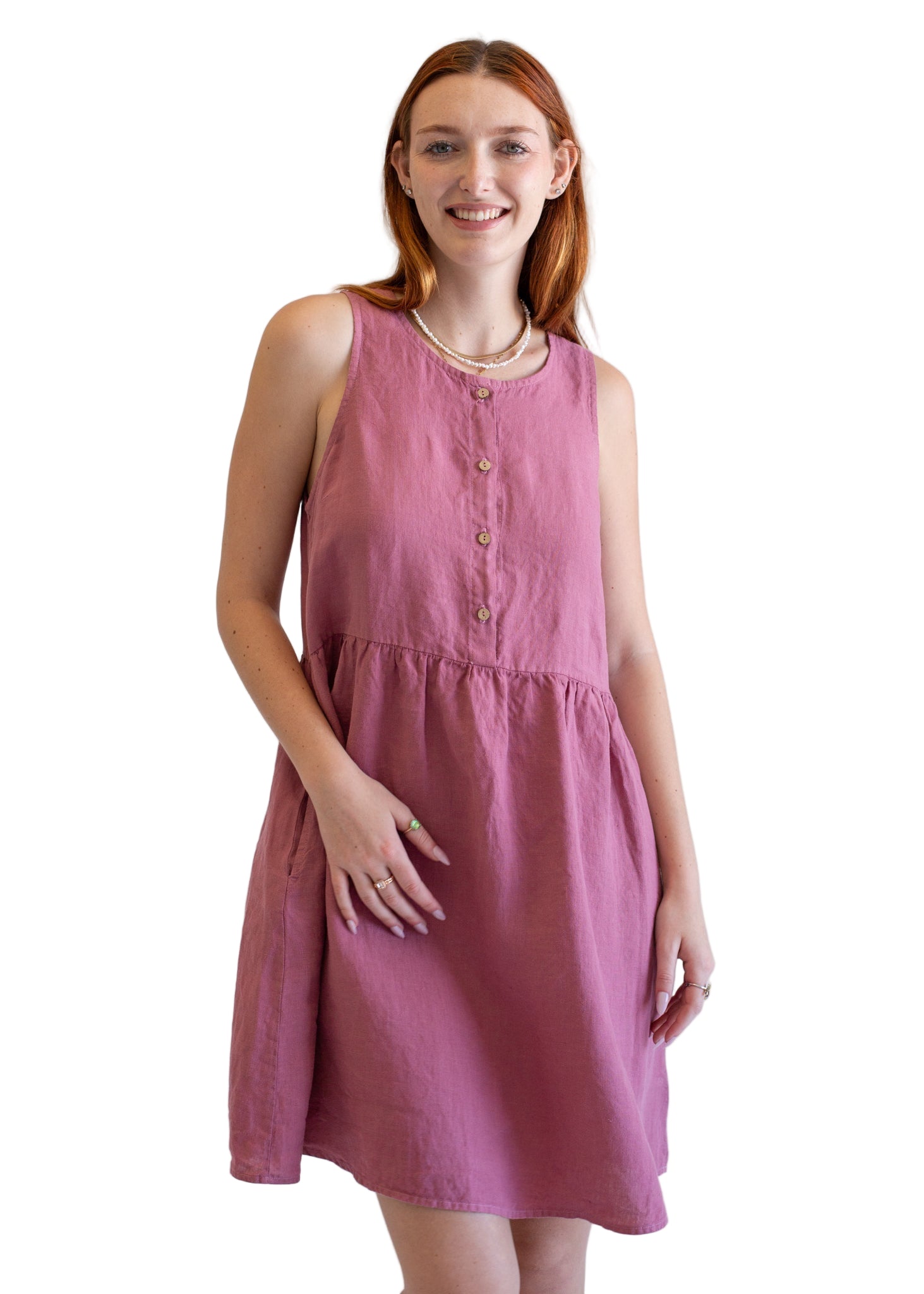 Linen Sleeveless Smock Dress - Paranoid Ranch