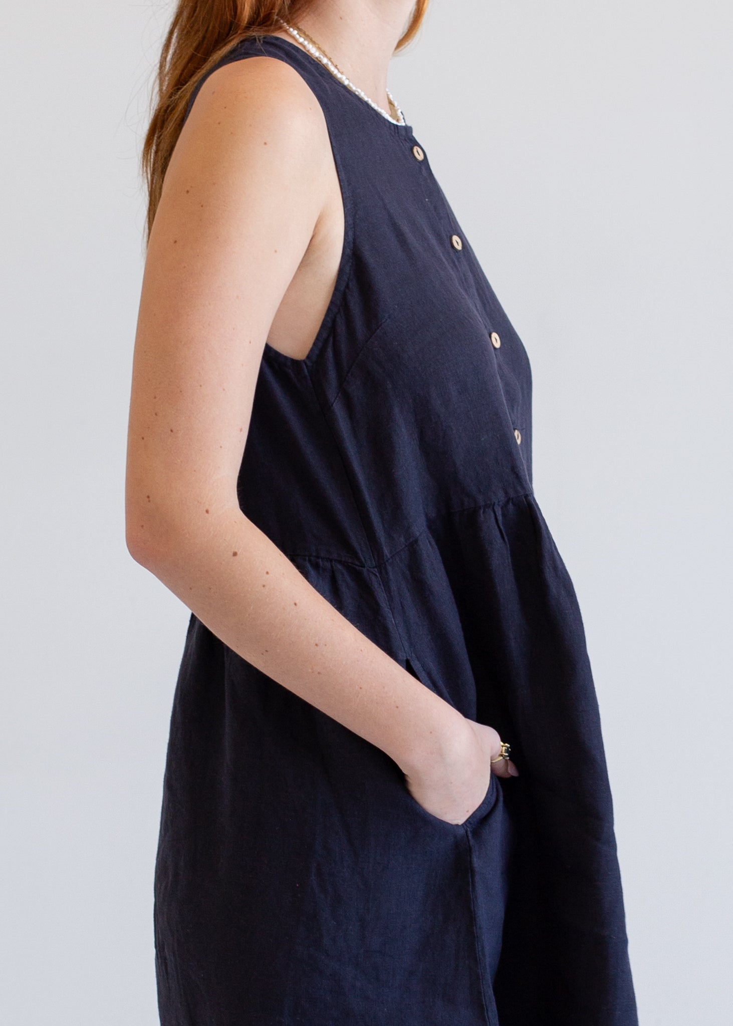 Linen Sleeveless Smock Dress - Paranoid Ranch