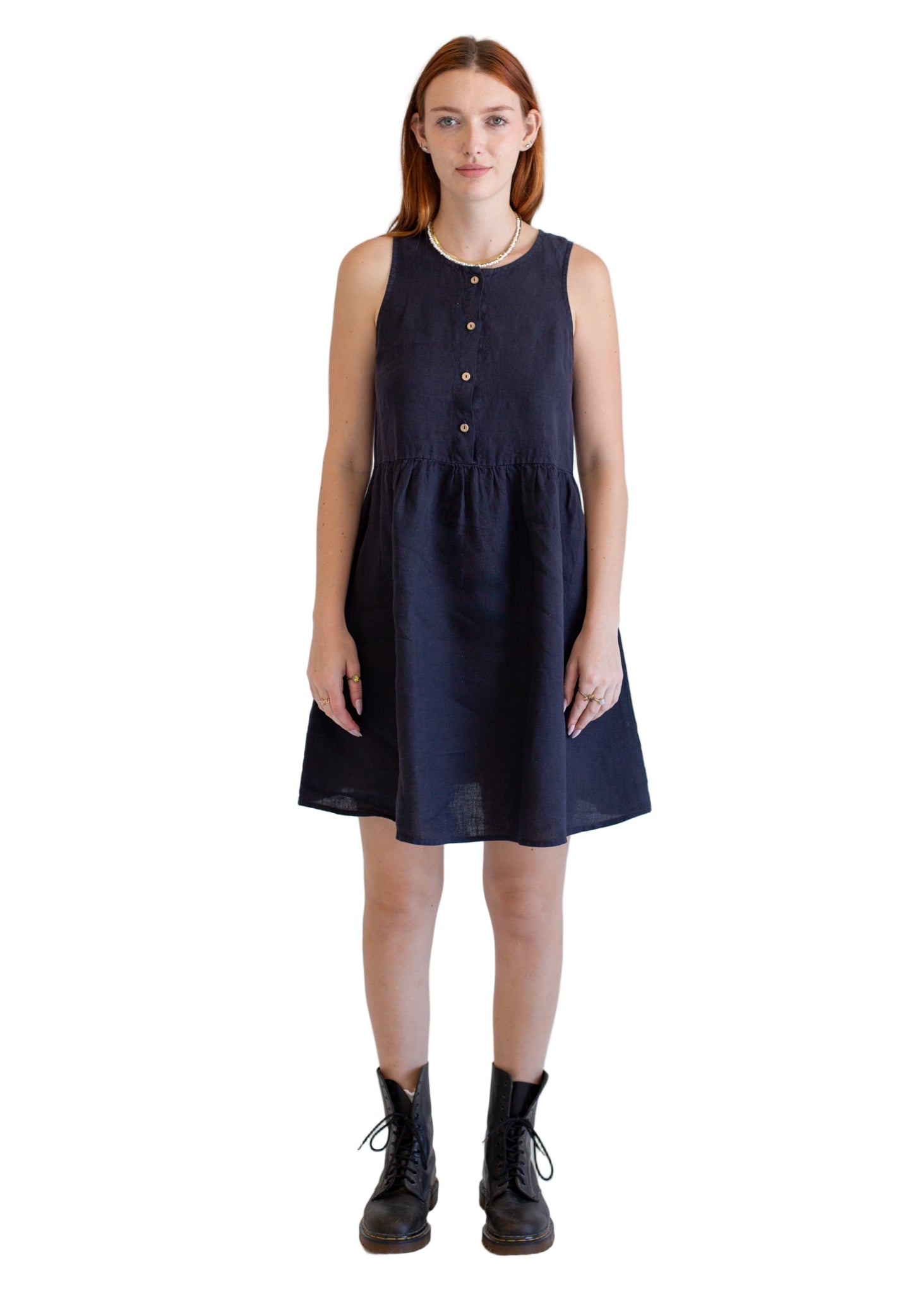 Linen Sleeveless Smock Dress - Paranoid Ranch