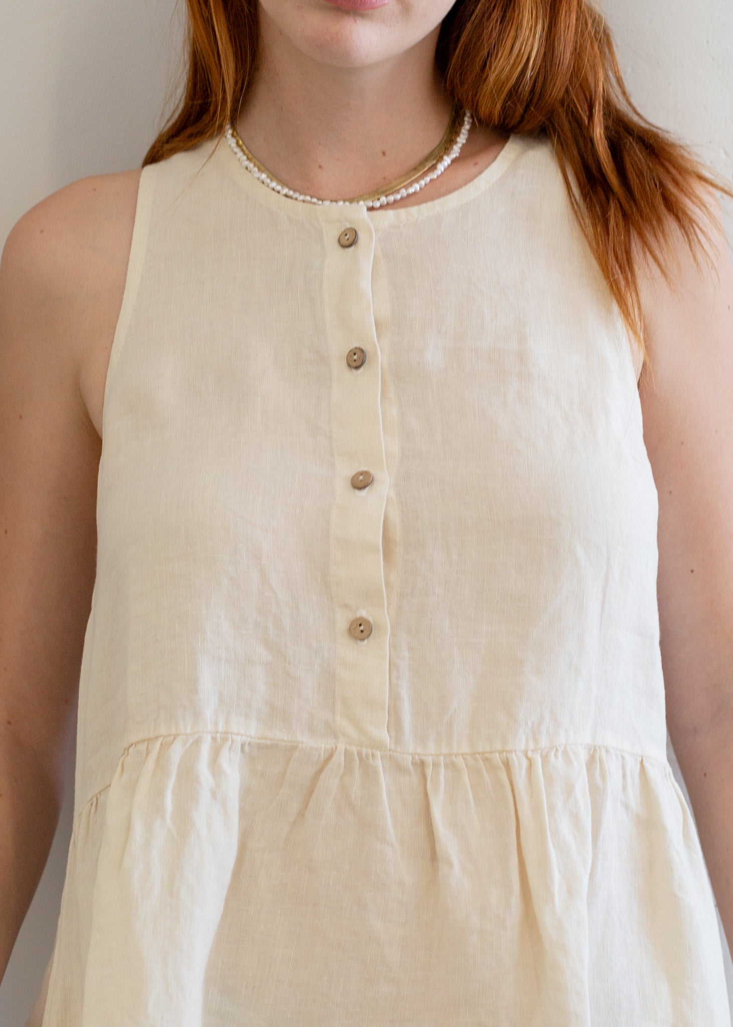 Linen Sleeveless Smock Dress - Paranoid Ranch
