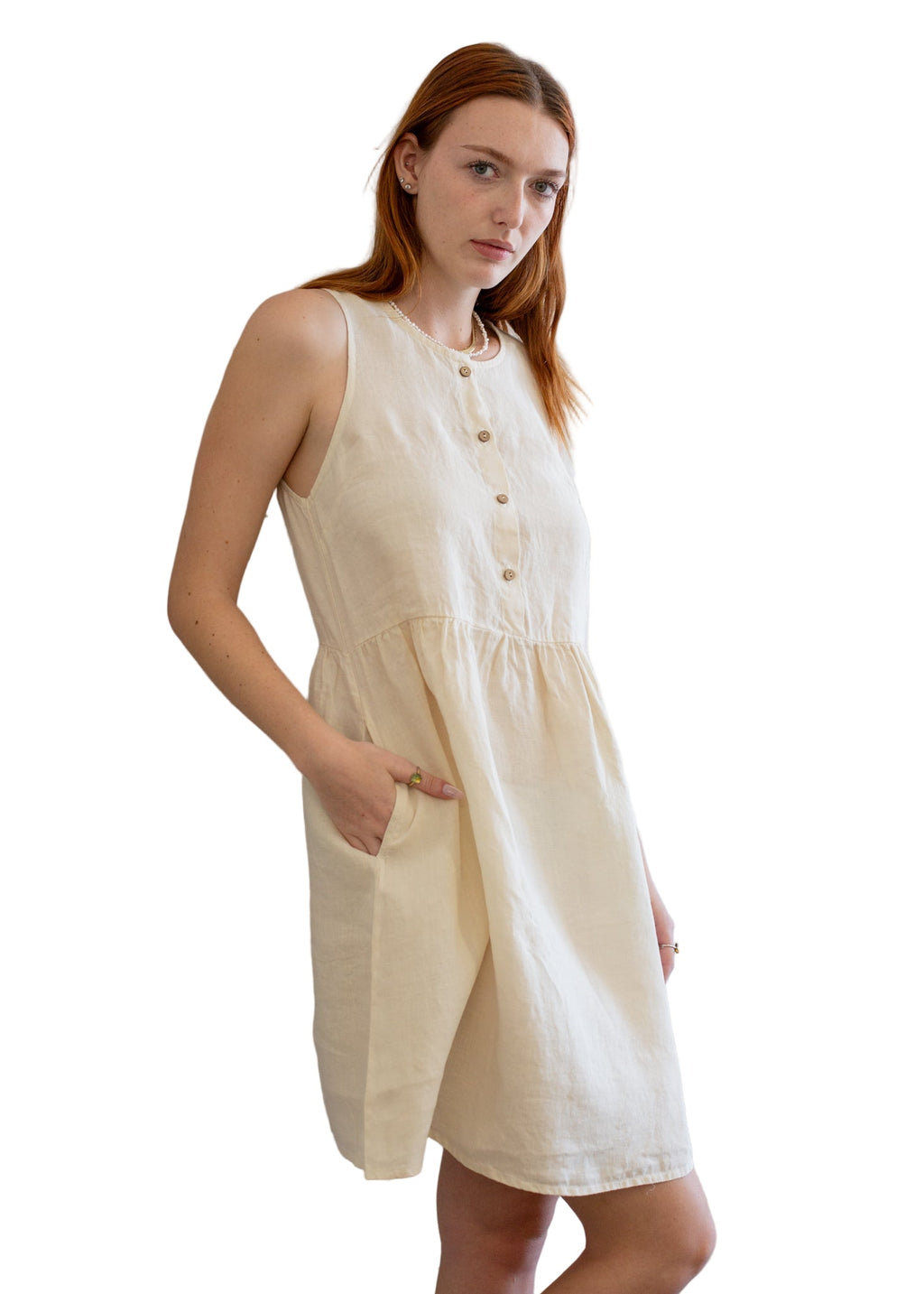 Linen Sleeveless Smock Dress - Paranoid Ranch