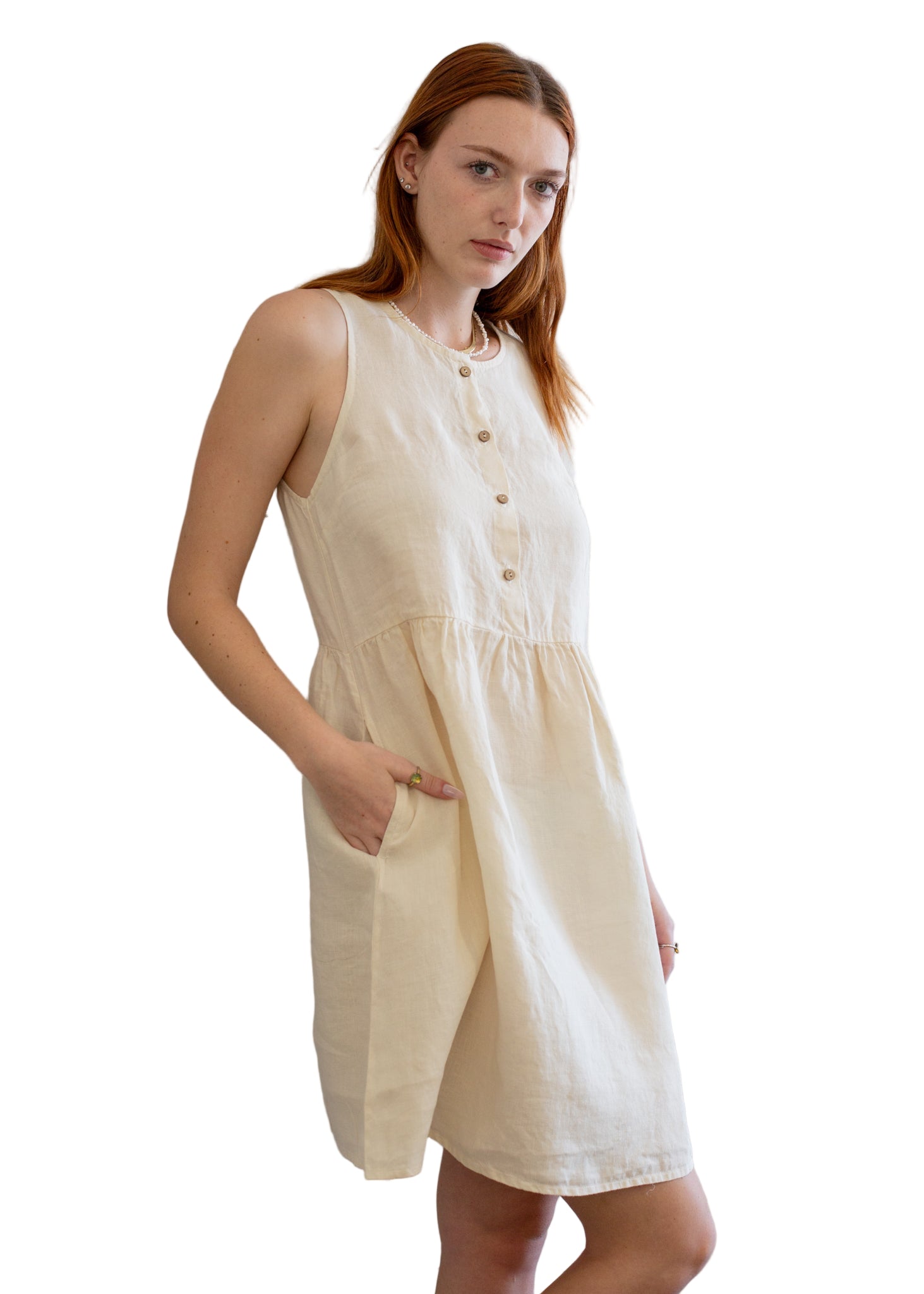 Linen Sleeveless Smock Dress - Paranoid Ranch