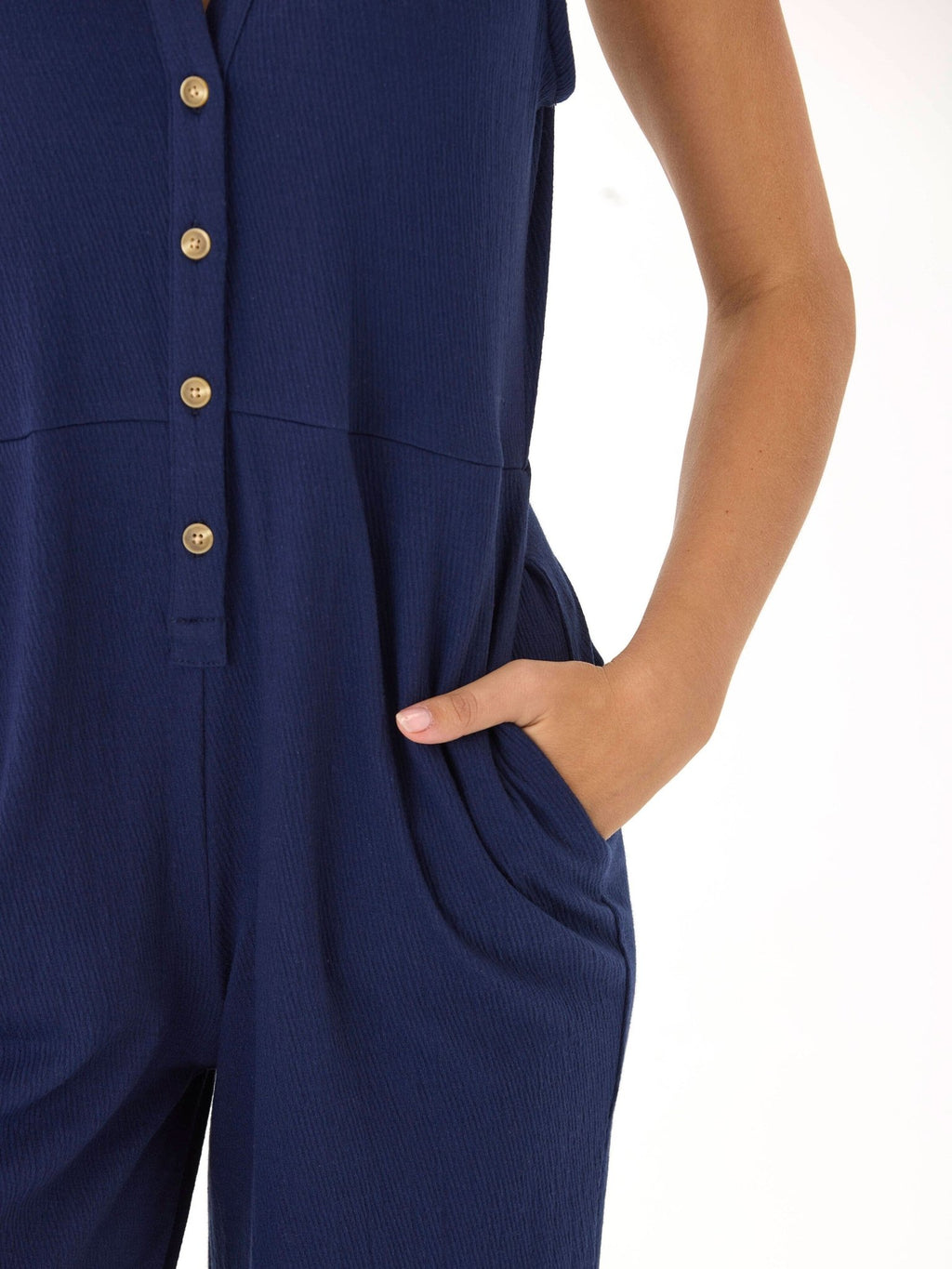 Livvie Smocked Jersey Jumpsuit - Paranoid Ranch