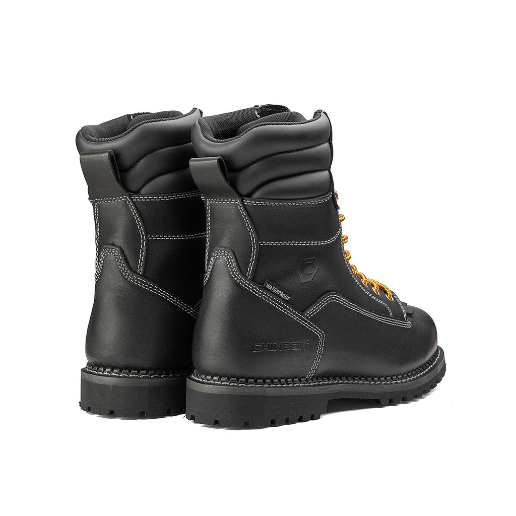 Logger 8” Men’s Waterproof Work Boot for Men - Black - Paranoid Ranch