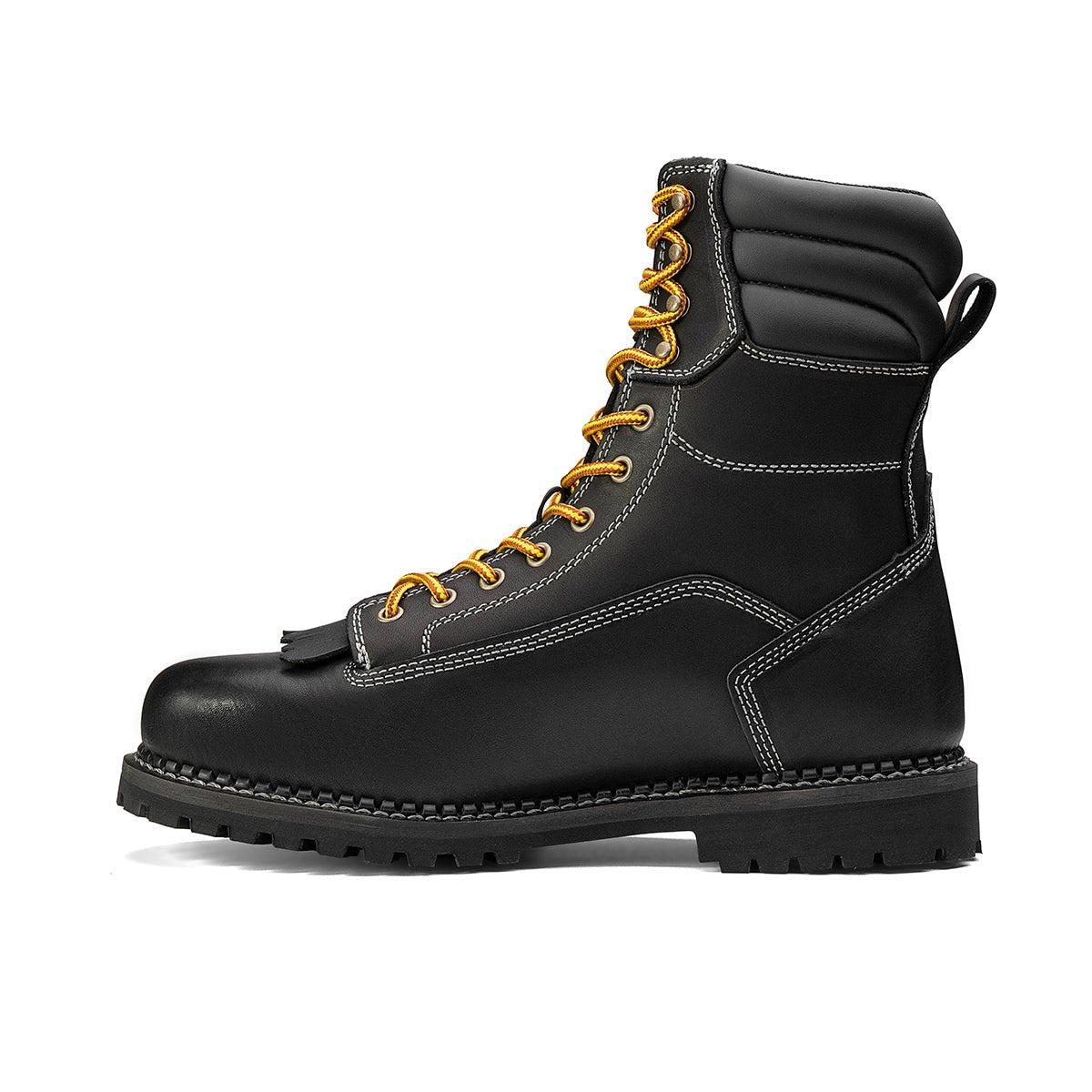Logger 8” Men’s Waterproof Work Boot for Men - Black - Paranoid Ranch
