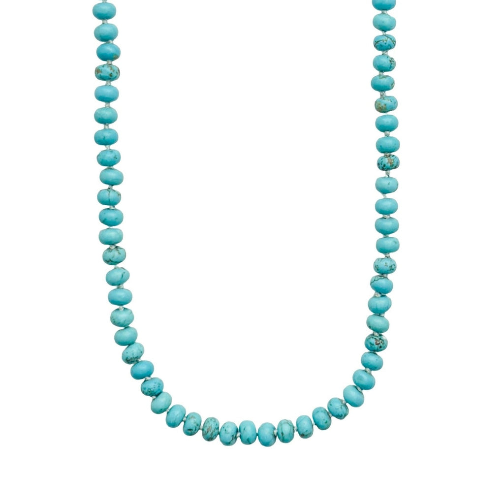 Long Turquoise Beaded Necklace - Paranoid Ranch