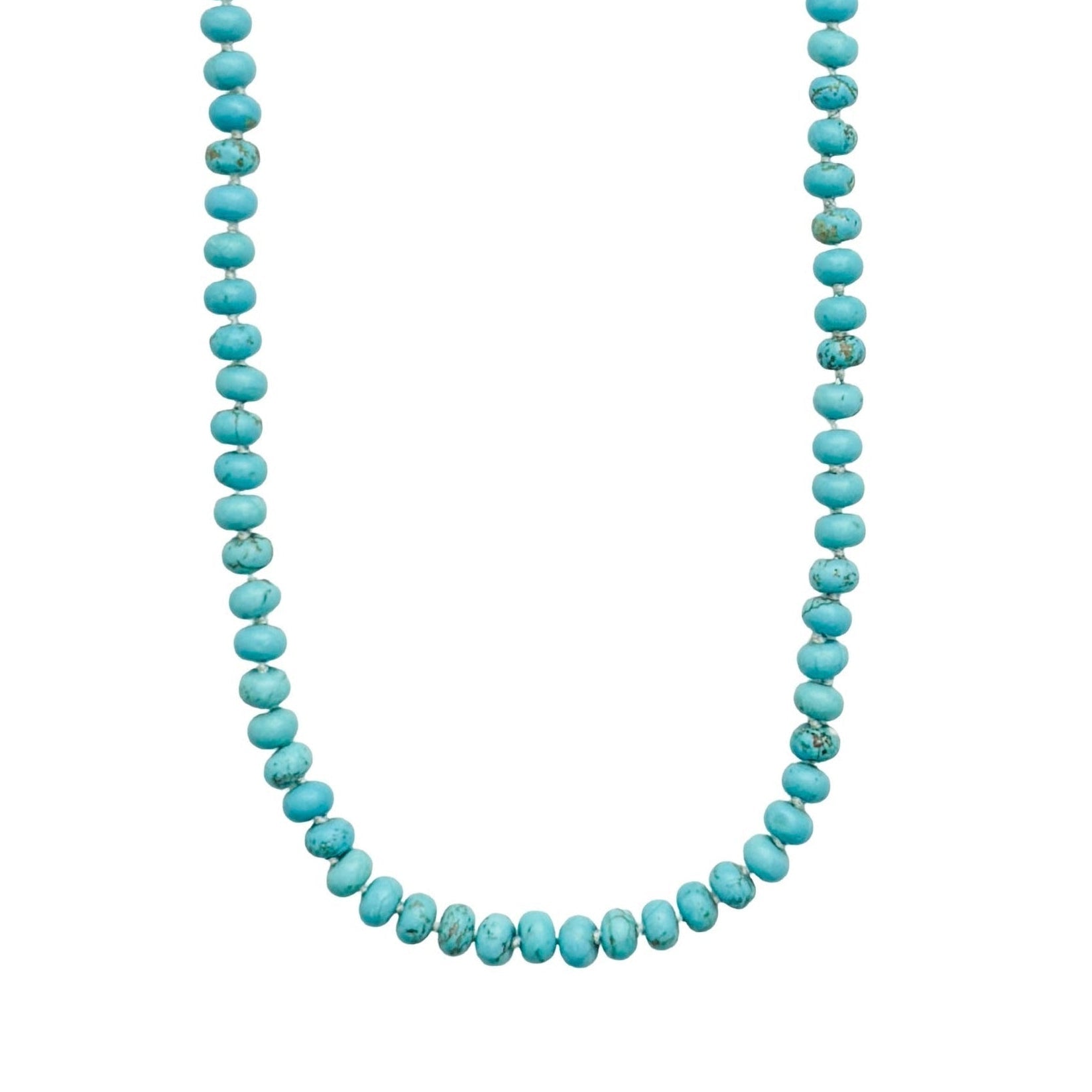 Long Turquoise Beaded Necklace - Paranoid Ranch