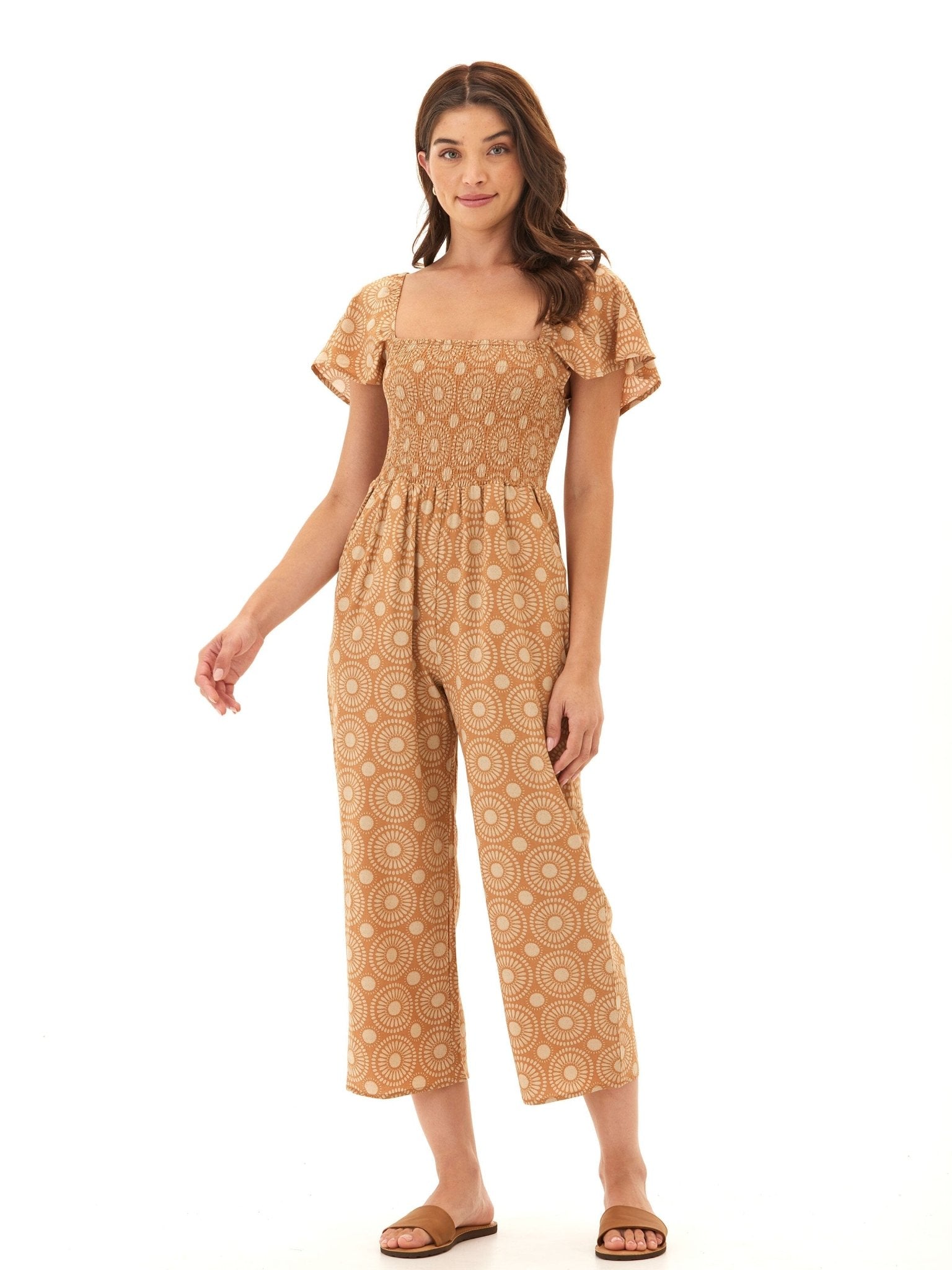 Lucille Medallion Print Woven Jumpsuit - Paranoid Ranch