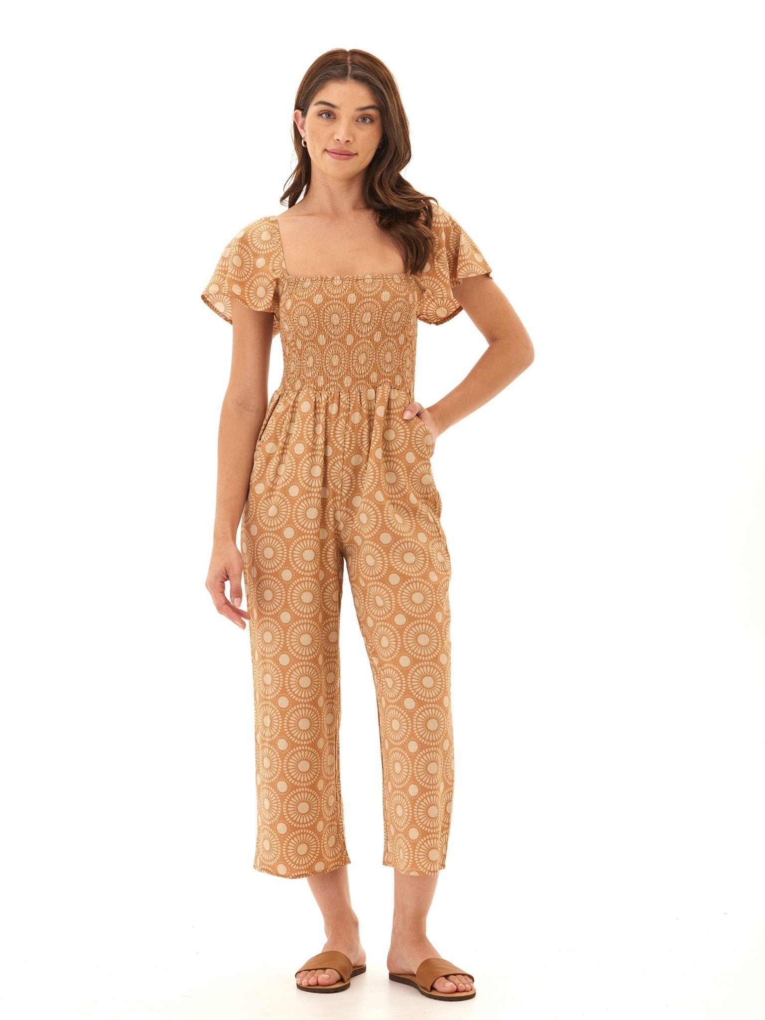 Lucille Medallion Print Woven Jumpsuit - Paranoid Ranch