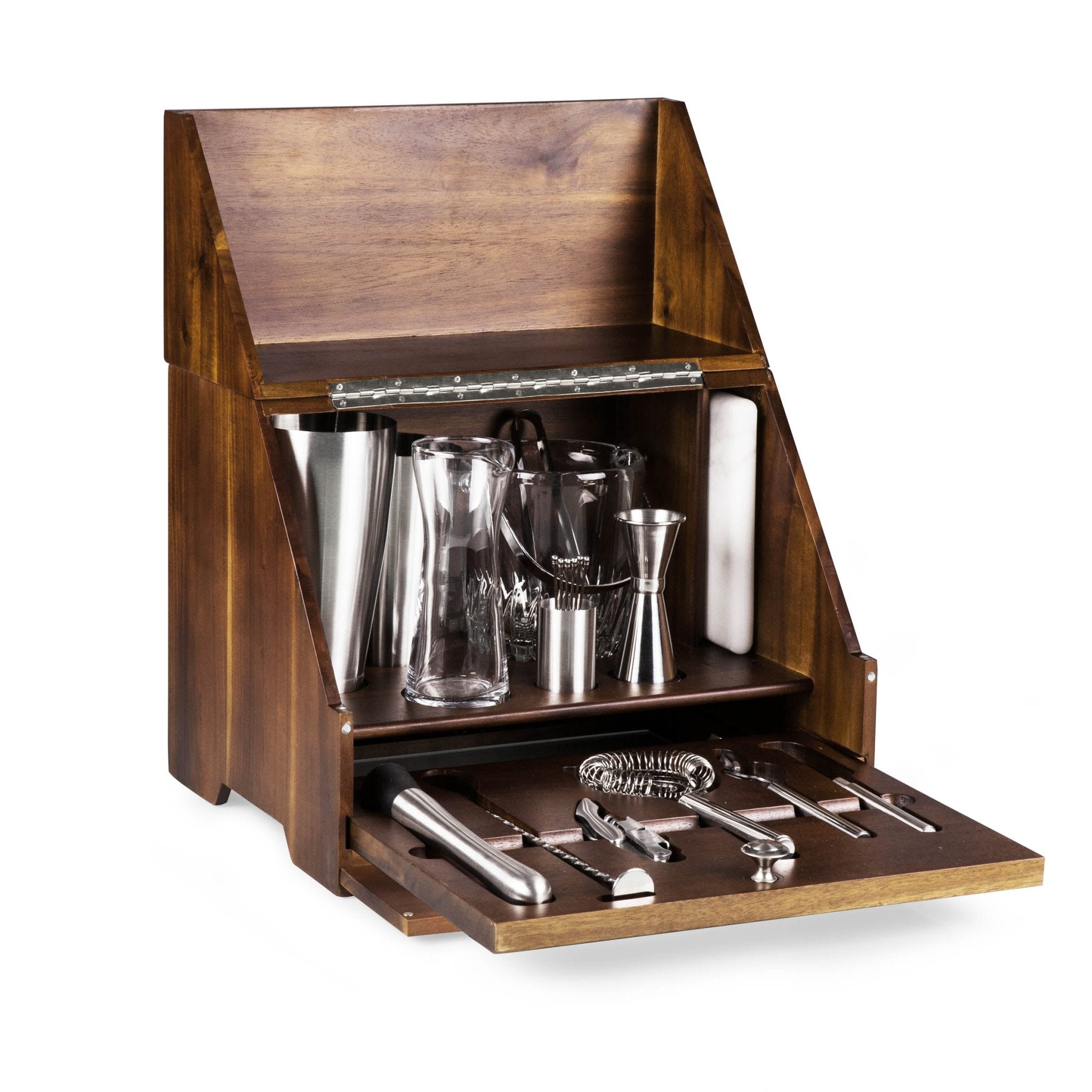 Madison Acacia Tabletop Bar Set - Paranoid Ranch