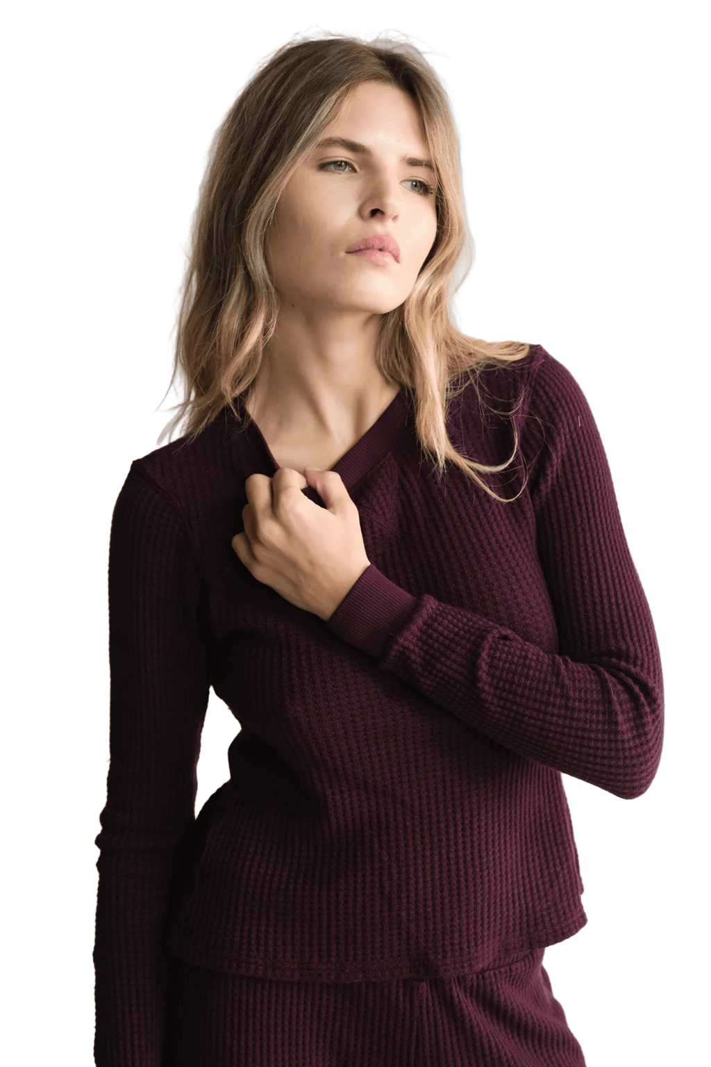 Maine Waffle Long Sleeve Top - Paranoid Ranch