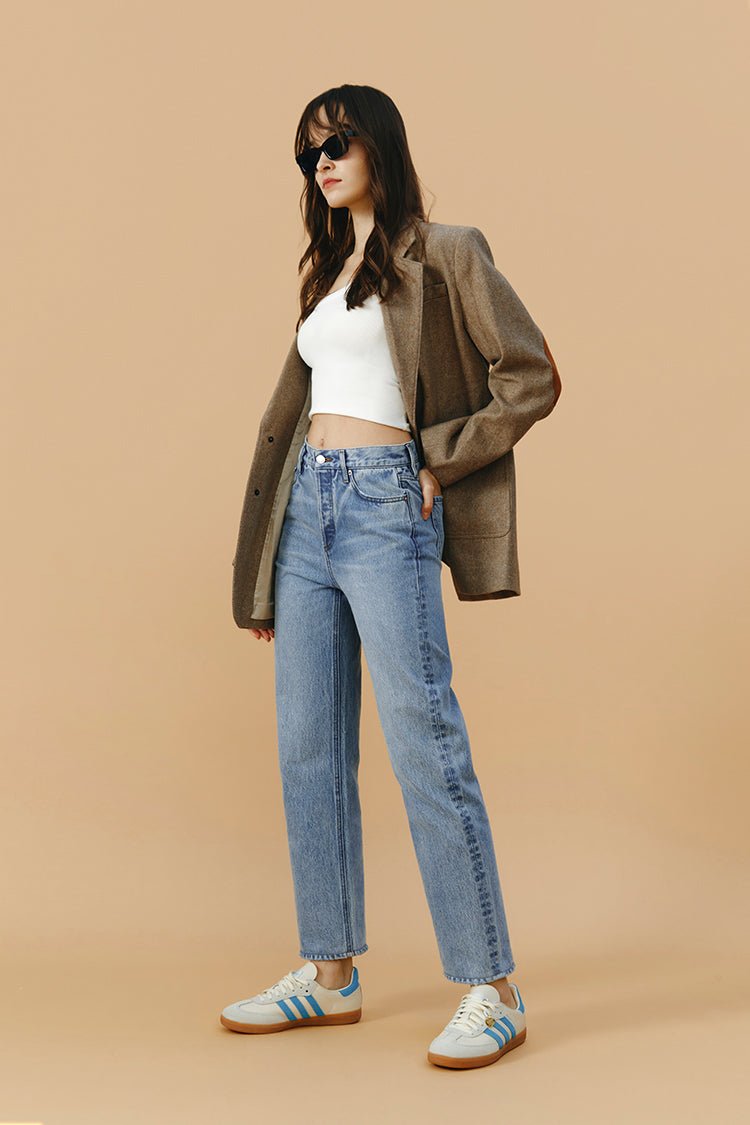 Manhattan High Rise Straight Ankle Jeans HJ160 - Paranoid Ranch