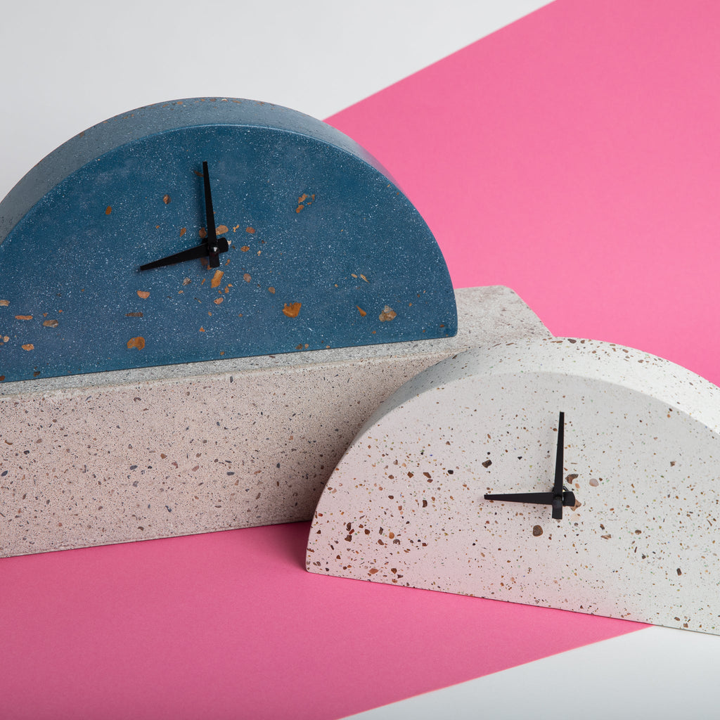 Mantle Clock | Chunky Cobalt Terrazzo - Paranoid Ranch