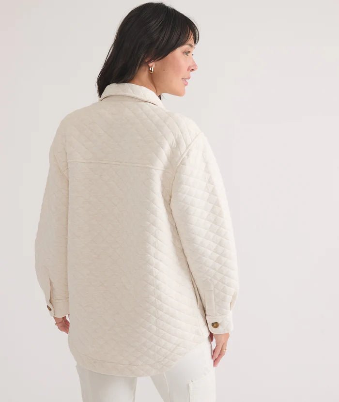 back view of the oat colored Corbet Shirt Jacket - Paranoid Ranch