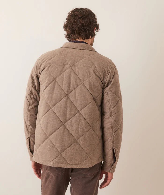 Back View of the Marine Layer Olin Quilted Overshirt - Paranoid Ranch