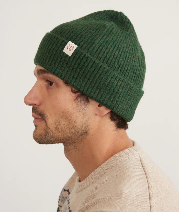 Side View on a male model of the Porter Knit Beanie - Paranoid Ranch