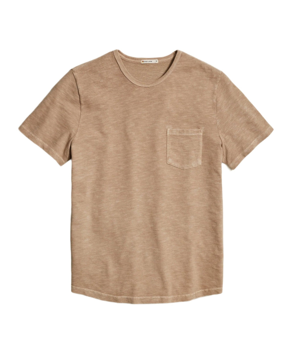 Taupe Vintage Heavy Slub Pocket Tee on a white Background - Paranoid Ranch