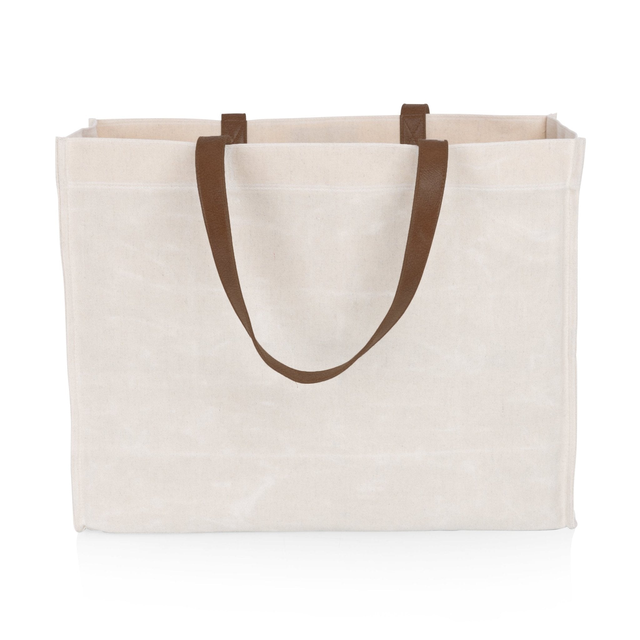 Market Waxed Canvas Tote with Leatherette Handles - Paranoid Ranch