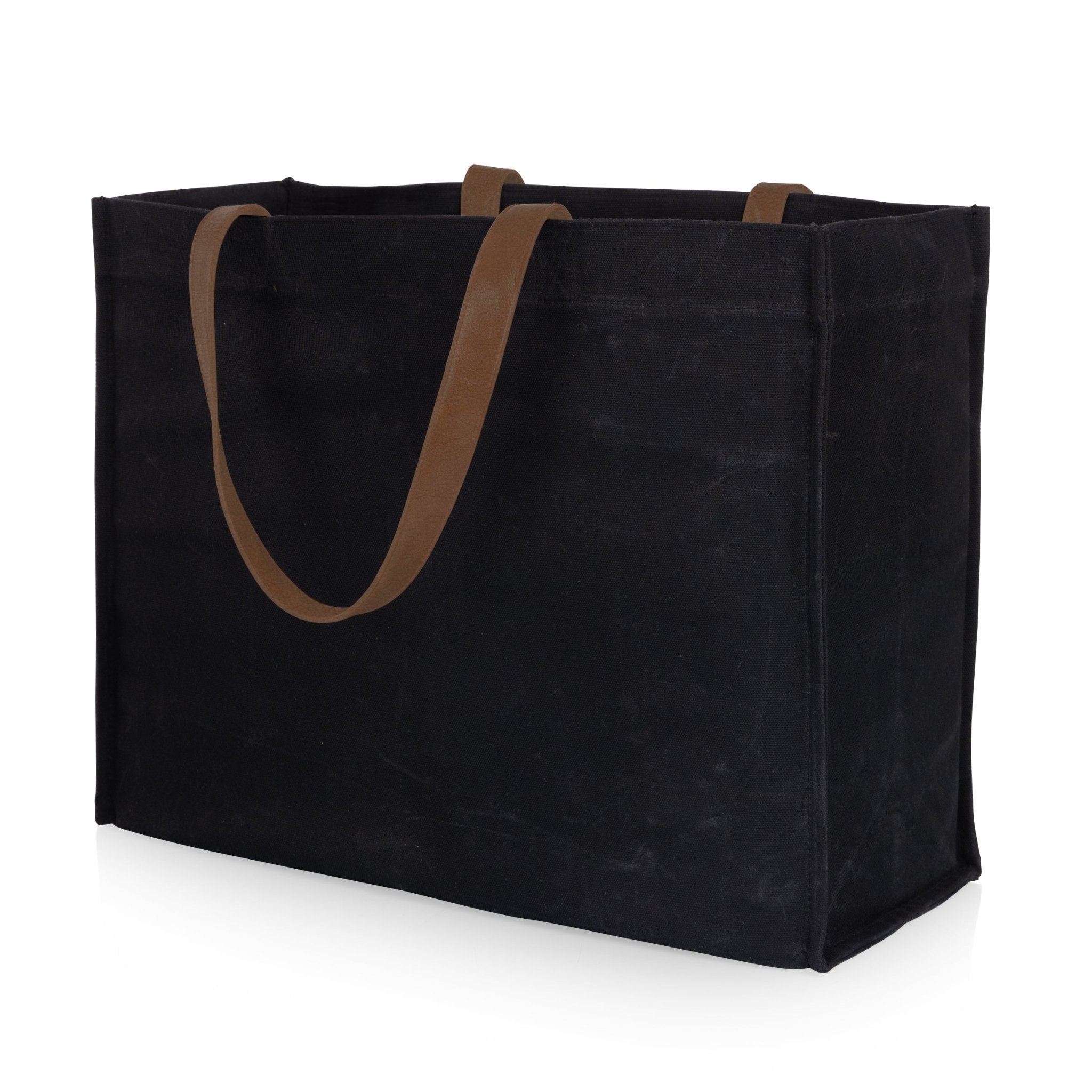 Market Waxed Canvas Tote with Leatherette Handles - Paranoid Ranch