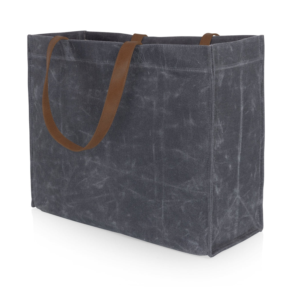 Market Waxed Canvas Tote with Leatherette Handles - Paranoid Ranch