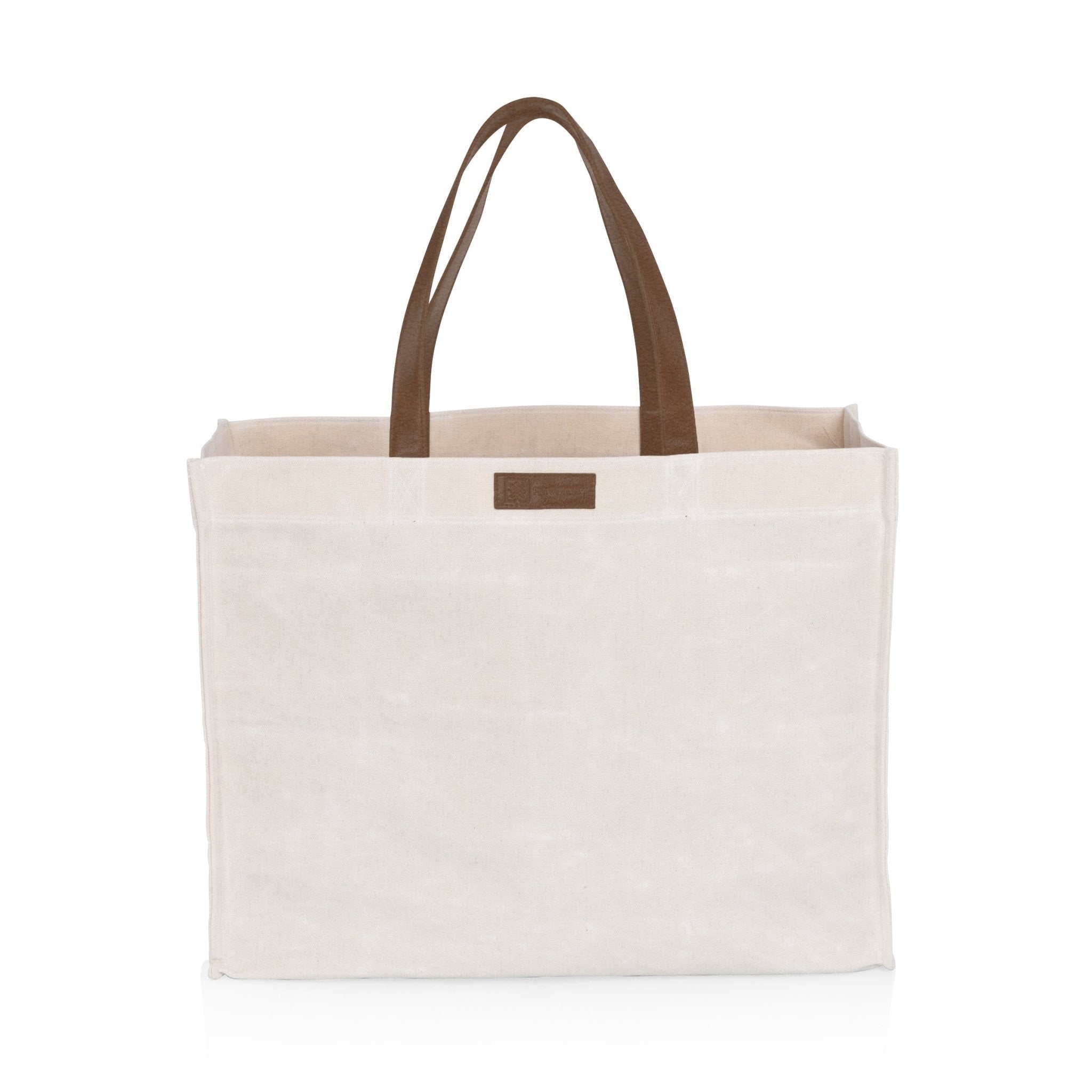 Market Waxed Canvas Tote with Leatherette Handles - Paranoid Ranch