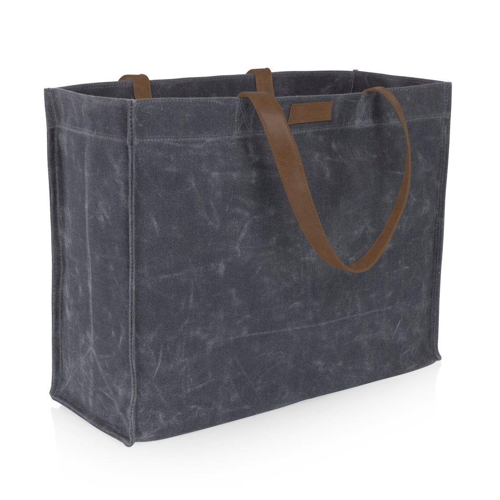 Market Waxed Canvas Tote with Leatherette Handles - Paranoid Ranch