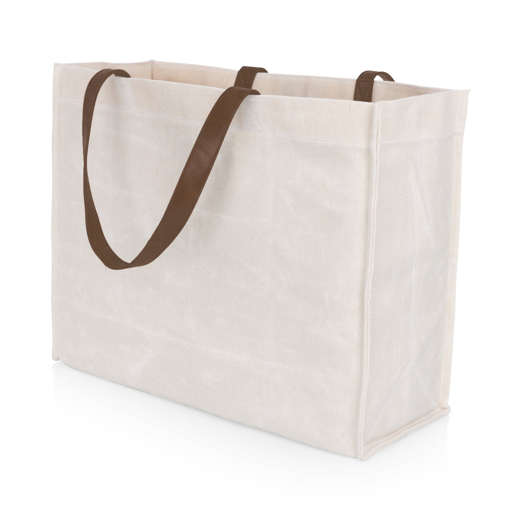 Market Waxed Canvas Tote with Leatherette Handles - Paranoid Ranch