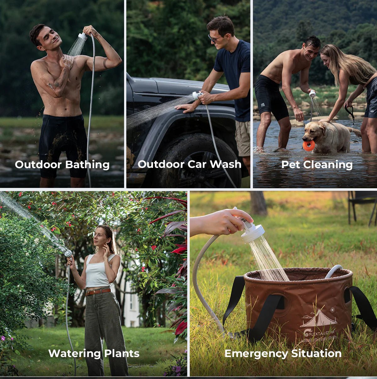 Max Shower - Ultralight Rechargeable Instant Outdoor Shower - Paranoid Ranch