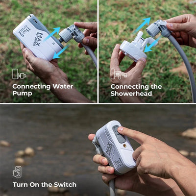 Max Shower - Ultralight Rechargeable Instant Outdoor Shower - Paranoid Ranch
