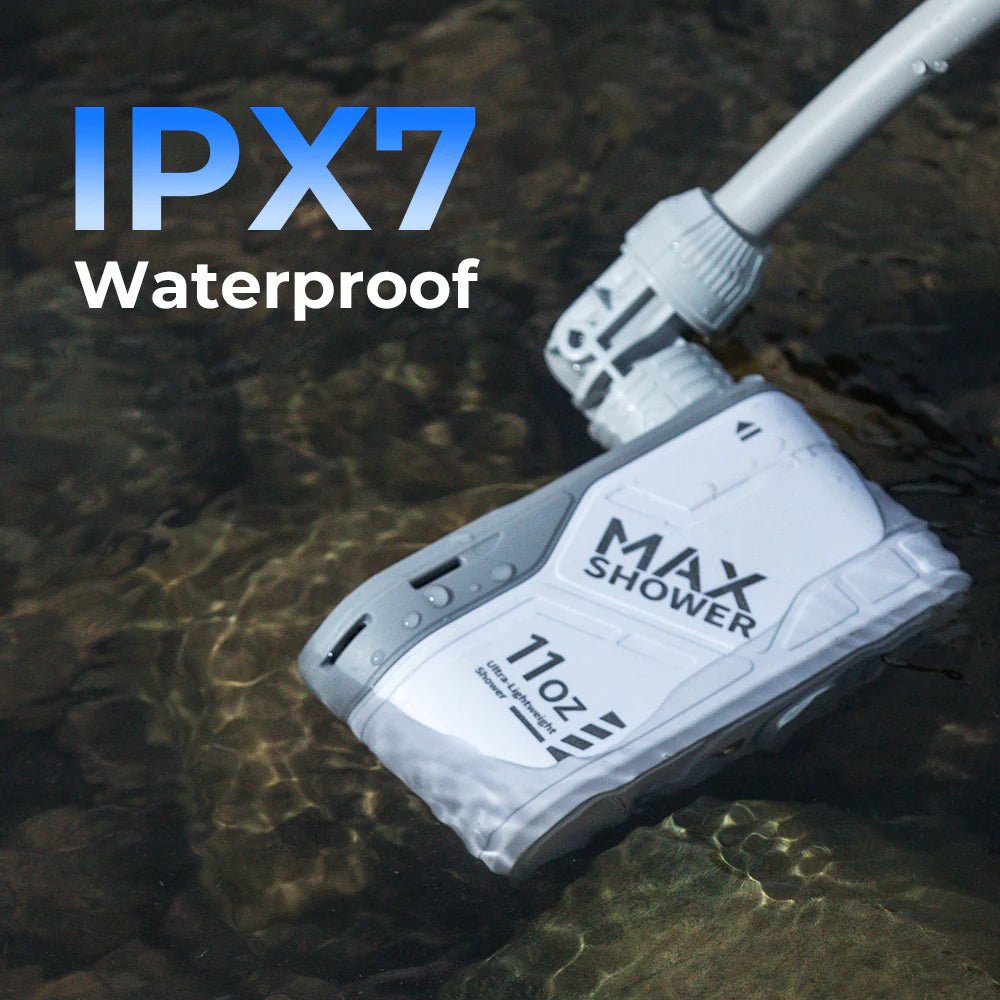 Max Shower - Ultralight Rechargeable Instant Outdoor Shower - Paranoid Ranch