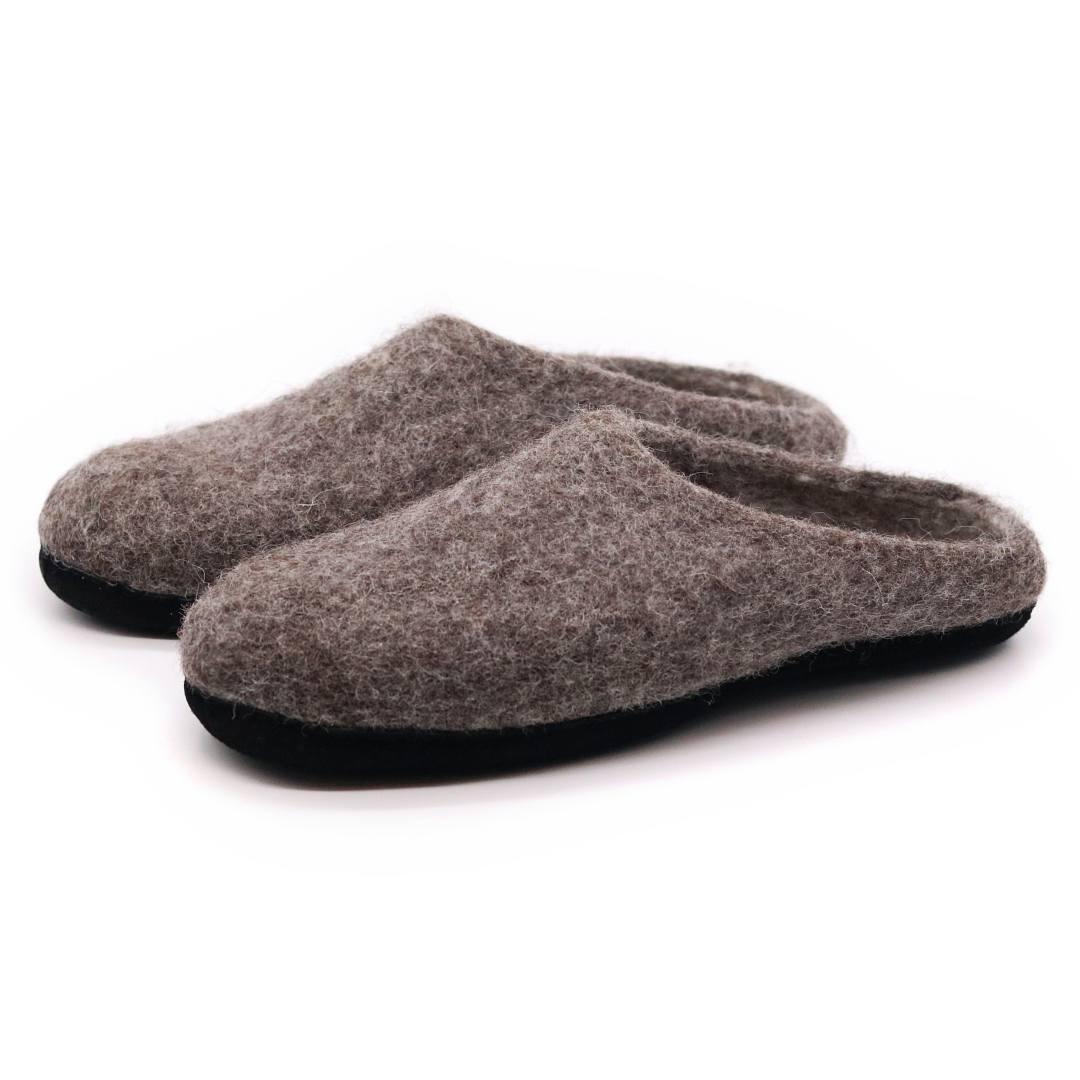 Mens Astoria Noir Wool House Slippers - Paranoid Ranch