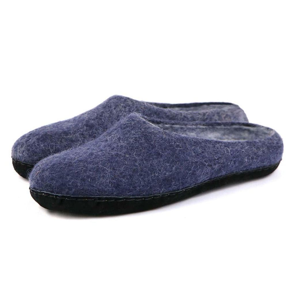 Mens Astoria Noir Wool House Slippers - Paranoid Ranch