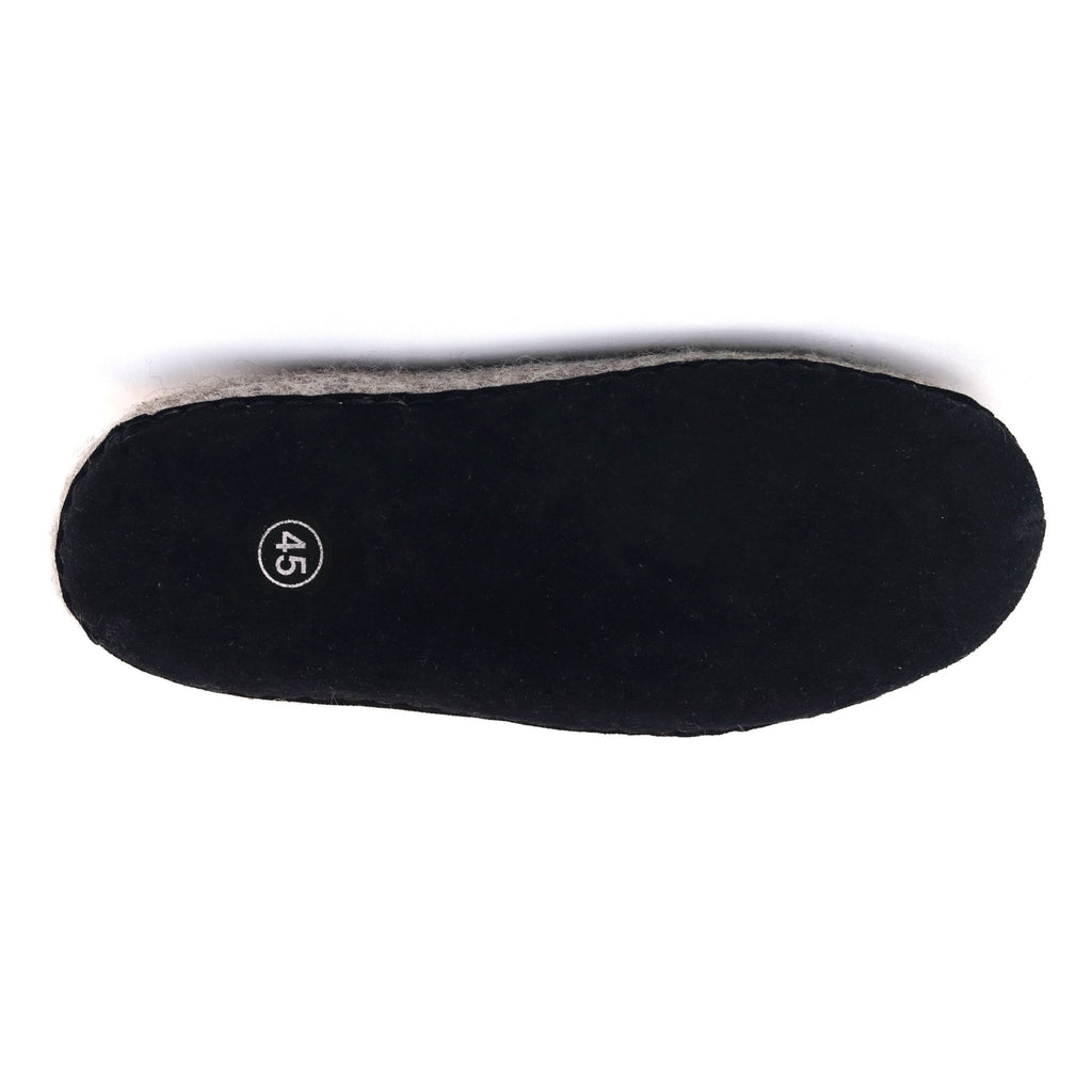Mens Astoria Noir Wool House Slippers - Paranoid Ranch