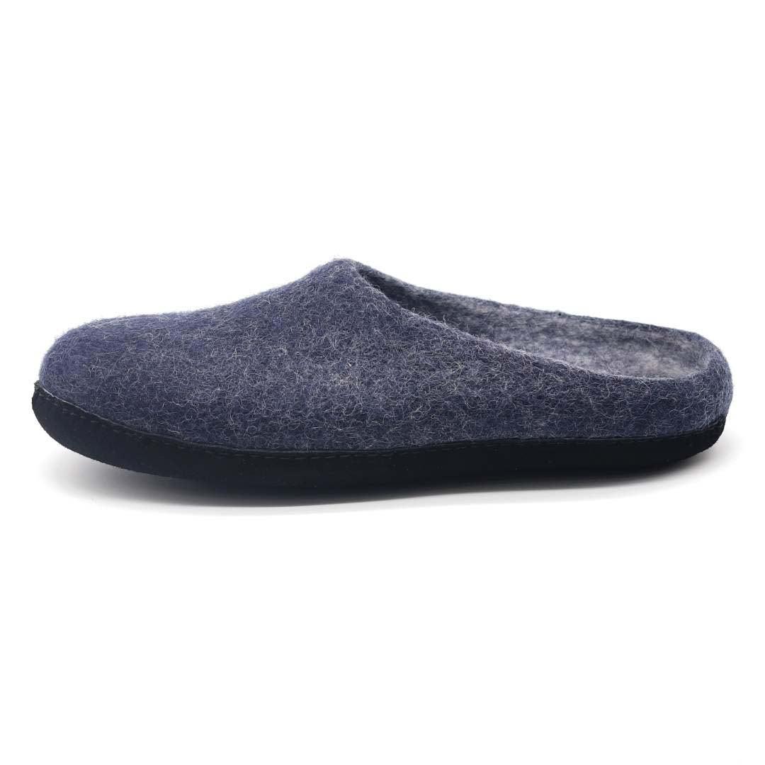 Mens Astoria Noir Wool House Slippers - Paranoid Ranch