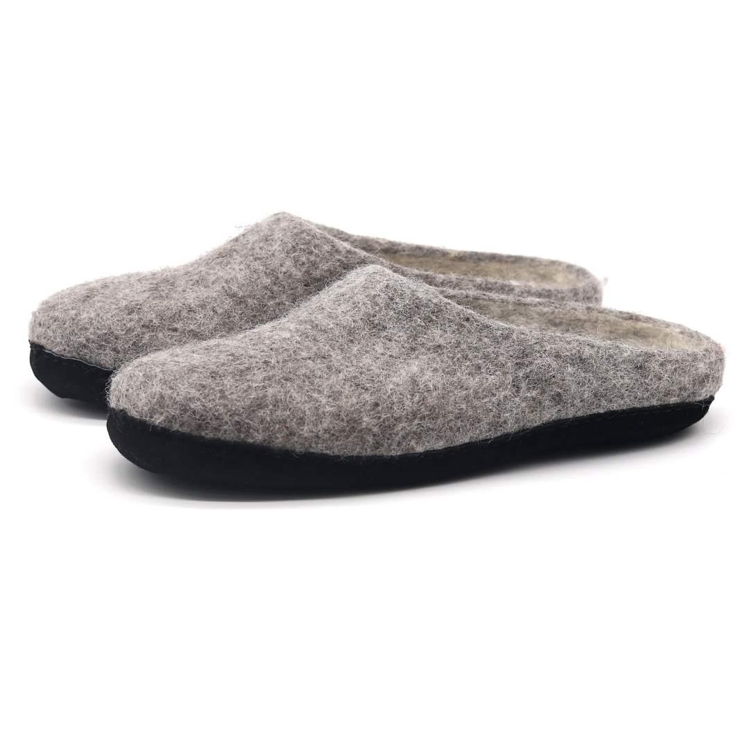 Mens Astoria Noir Wool House Slippers - Paranoid Ranch